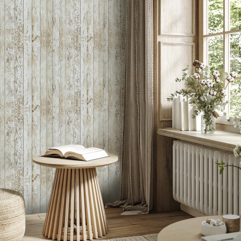 Abyssaly Peel and Stick Wallpaper 17.71 in X 216 in Self-Adhesive Removable Wood Wallpaper Decorative Wall Easy to Clean for Home Decoration and Furniture Renovation - Image 2